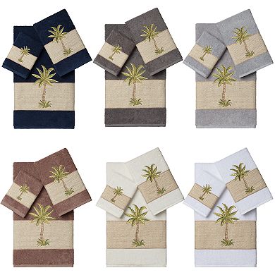 Linum Home Textiles Colton 3-piece Embellished Bath Towel Set