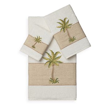 Linum Home Textiles Colton 3 pc Embellished Bath Towel Set