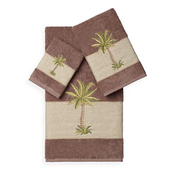 Linum Home Textiles Colton 3 pc Embellished Bath Towel Set