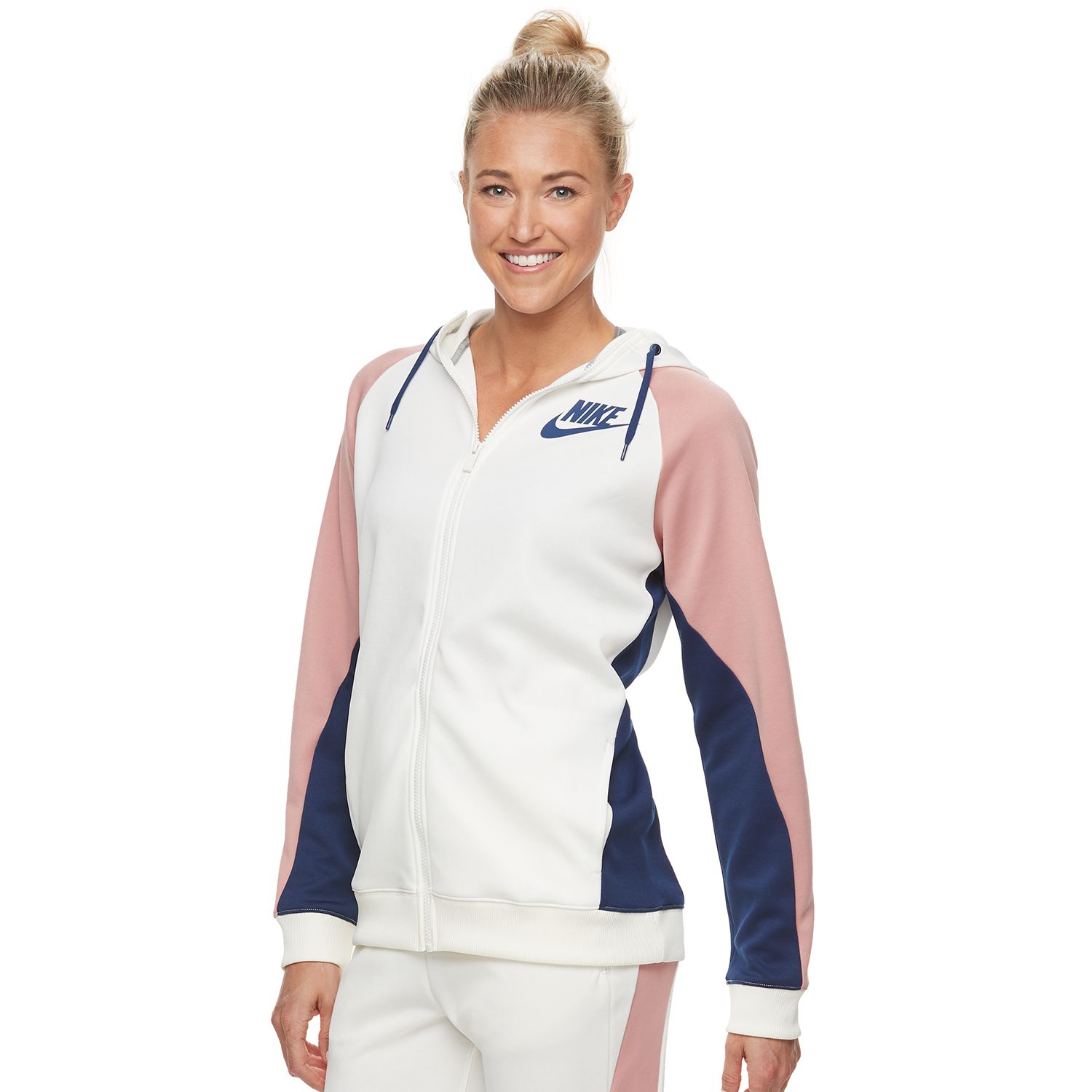 women's nike colorblock hooded track jacket