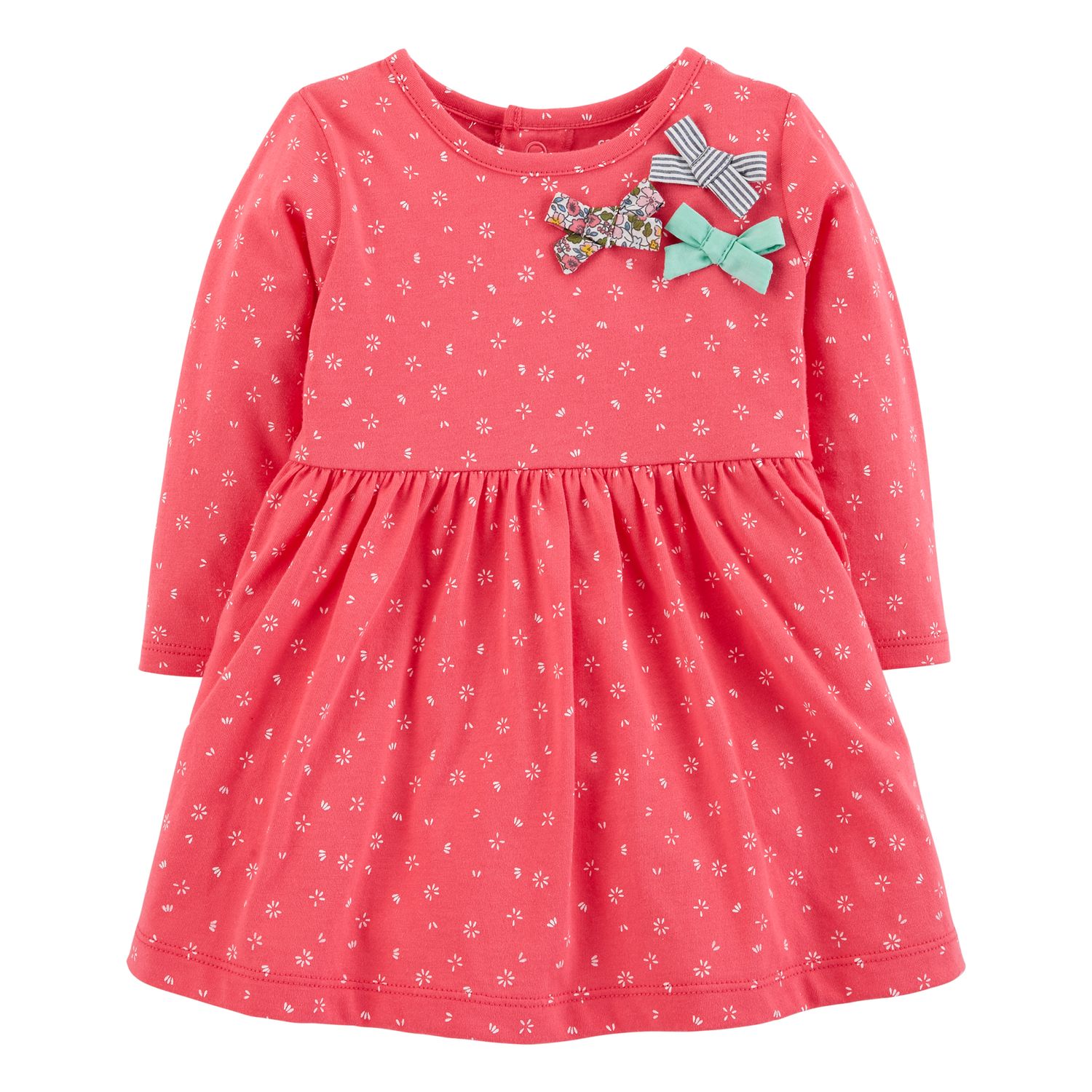 baby girl carter's floral bow dress