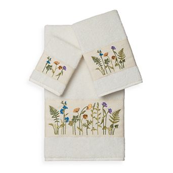 Linum Home Textiles Serenity 3 pc Embellished Bath Towel Set