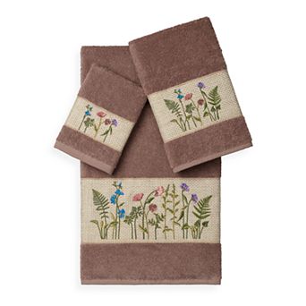Linum Home Textiles Serenity 3 pc Embellished Bath Towel Set