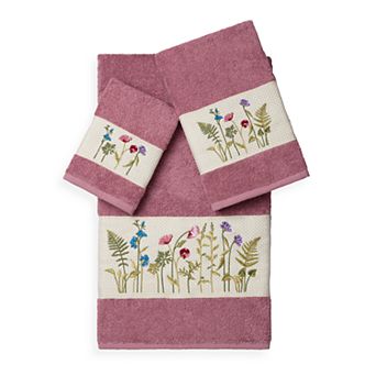 Linum Home Textiles Serenity 3 pc Embellished Bath Towel Set