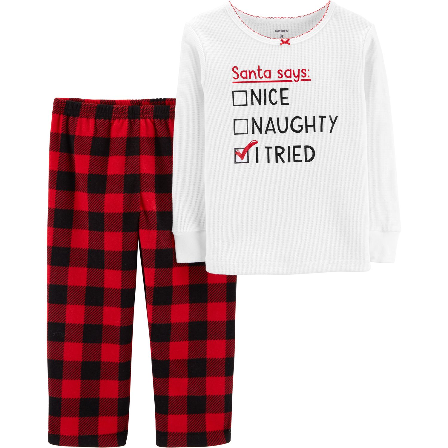 buffalo plaid newborn pajamas