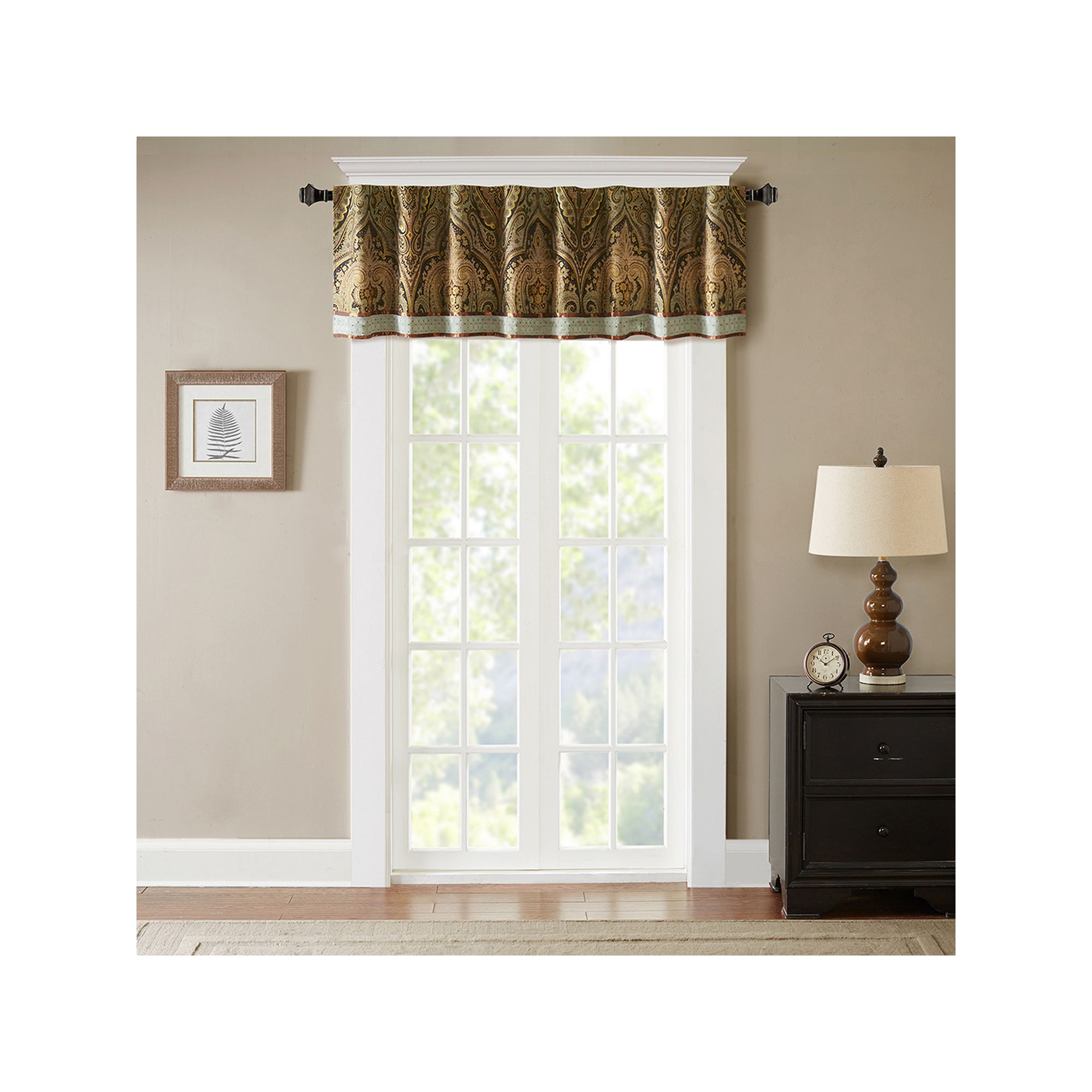 Madison Park Canovia Springs Window Valance, Brown