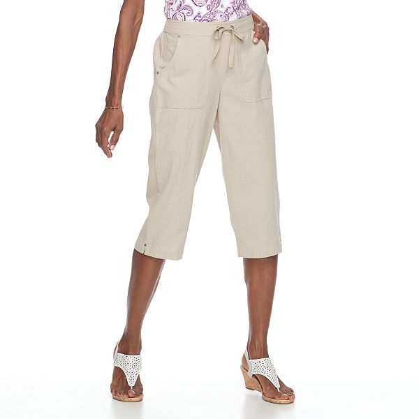 Women's Croft & Barrow® Sheeting Pull-On Capris