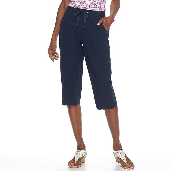 Women's Croft & Barrow® Sheeting Pull-On Capris