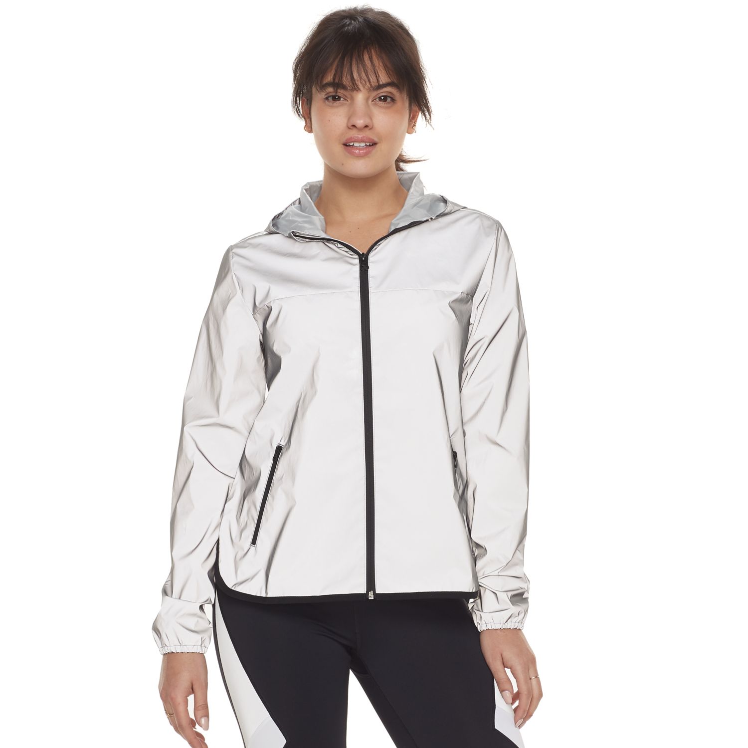 reflective puffer jacket women's fila