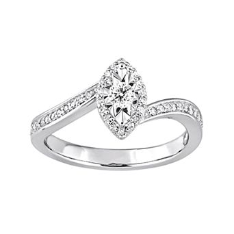 Stella Grace Sterling Silver 1/4 Carat T.W. Diamond Marquise Ring