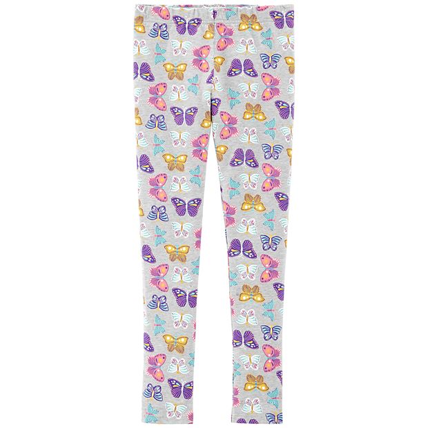 Juniors Butterfly Print Leggings with Elasticated Waistband