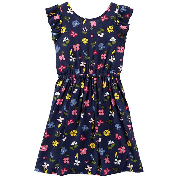 Girls 4-14 Carter's Floral Bow-Back Dress