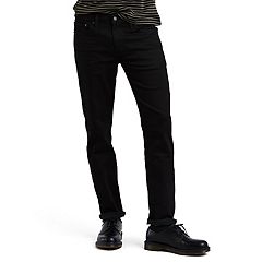 Men's levi's black slim jeans hotsell