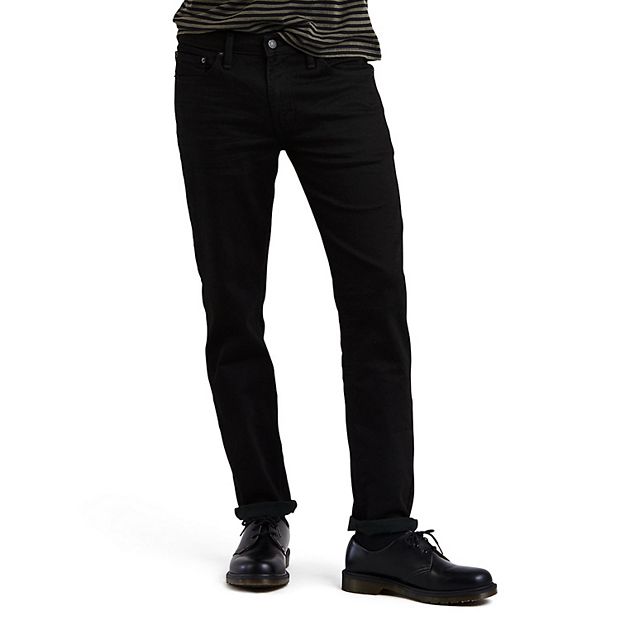 Mens levi's black skinny jeans sale