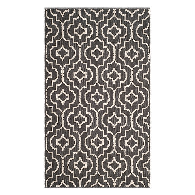 Safavieh Montauk Verena Quatrefoil Rug, Dark Grey, 8X10 Ft