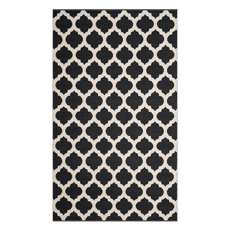 Safavieh Montauk Amari Trellis Rug, Black, 6FT Sq