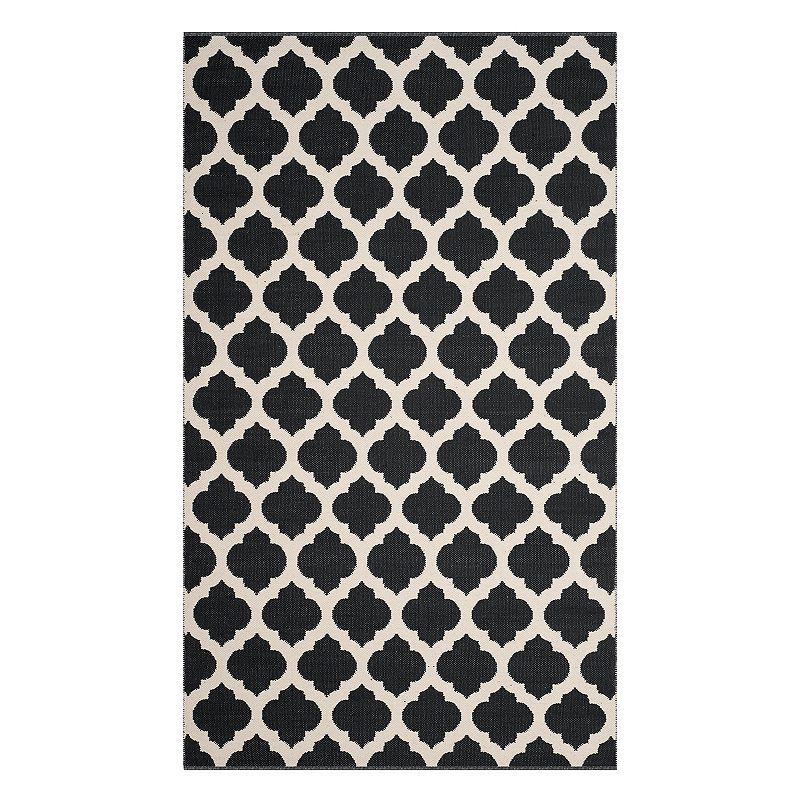 Safavieh Montauk Amari Trellis Rug, Black, 5X8 Ft