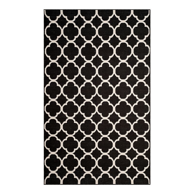 Safavieh Montauk Beckham Trellis Rug, Black, 6FT Sq