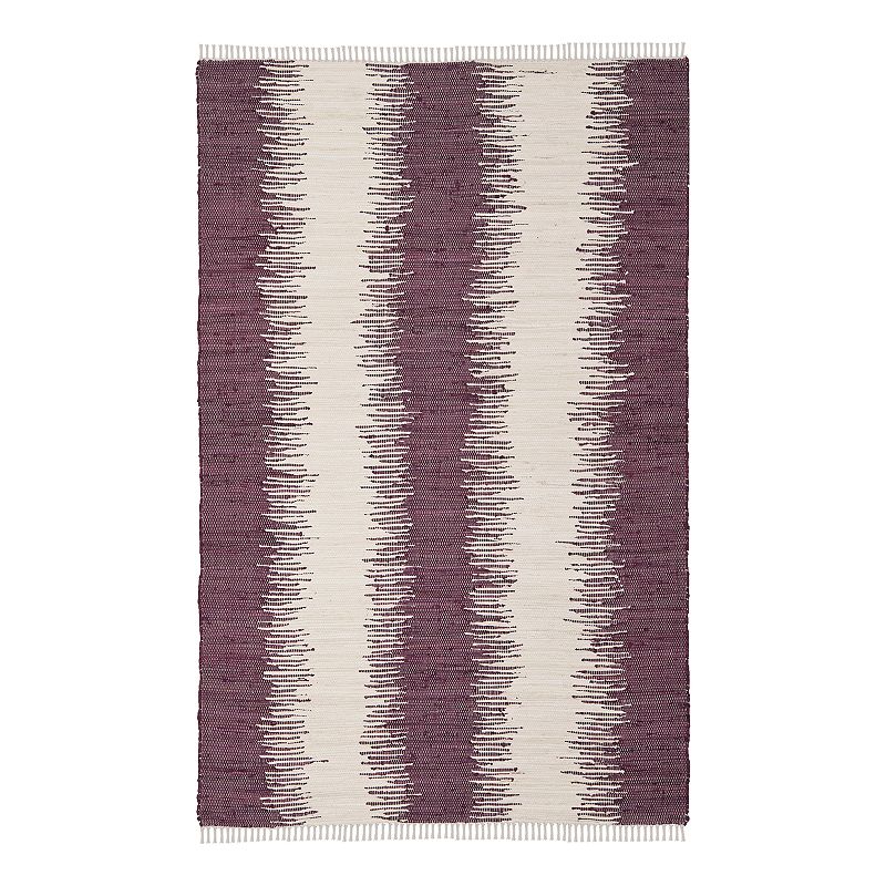 Safavieh Montauk Bronson Abstract Striped Rug, Purple, 8X10 Ft