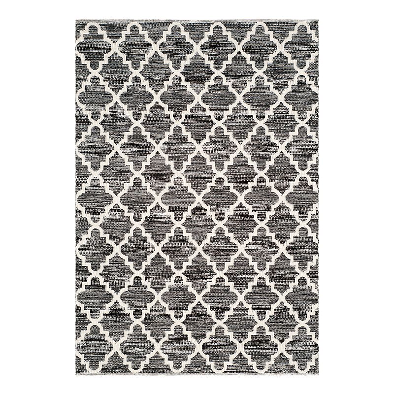 Safavieh Montauk Jordan Trellis Rug, Black, 6FT Sq