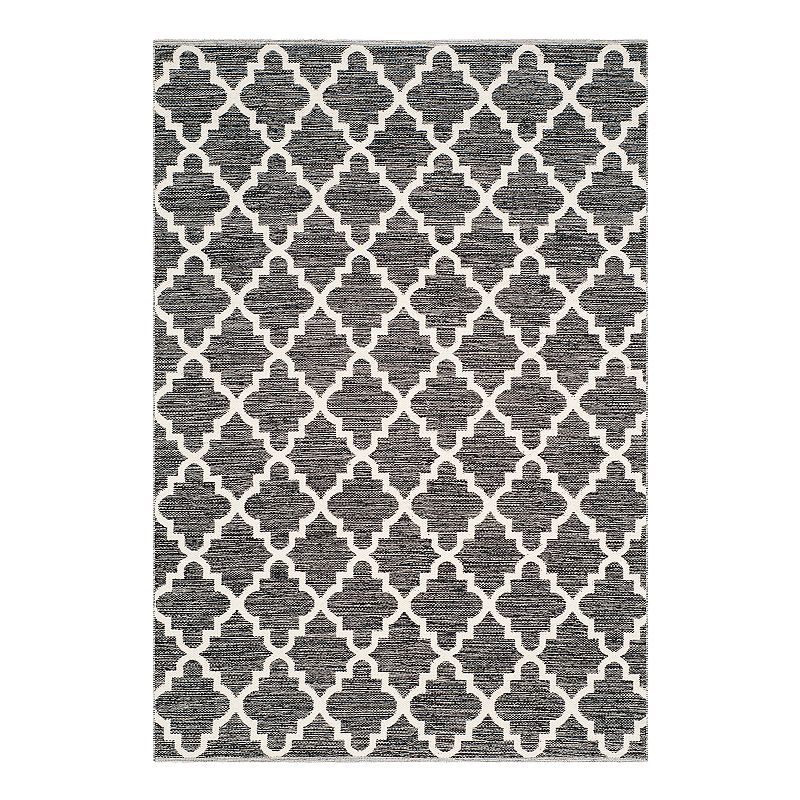 Safavieh Montauk Jordan Trellis Rug, Black, 6X9 Ft