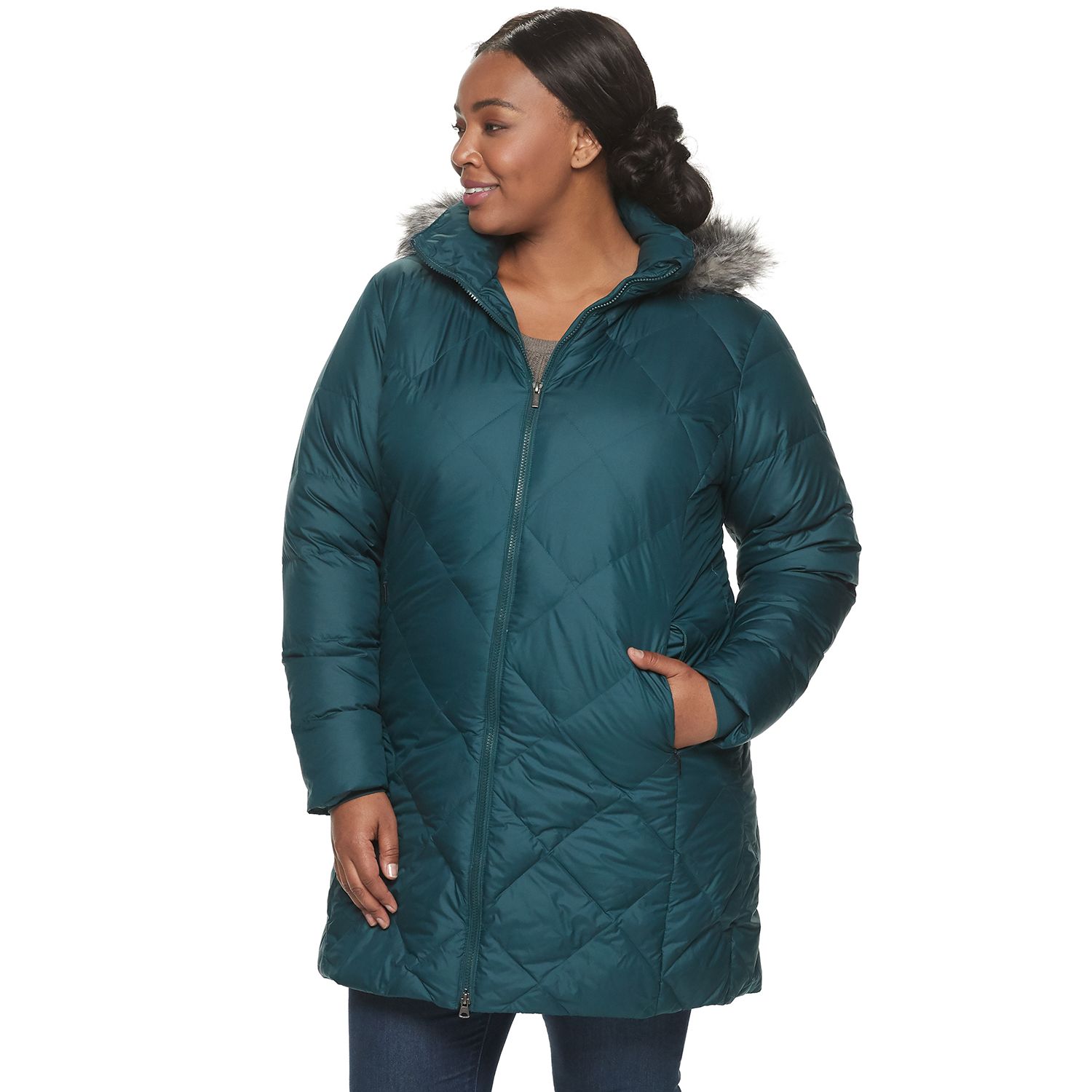 plus size coats at kohls