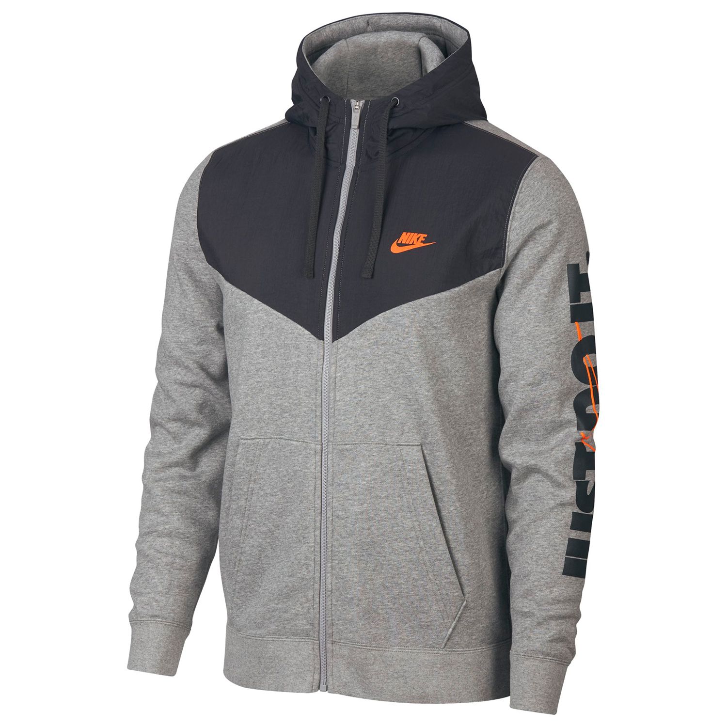 mens nike full zip fleece hoodie