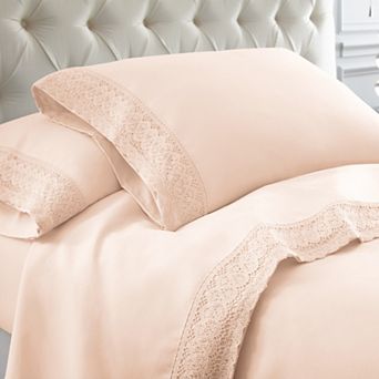 Pacific Coast Textiles Lace Microfiber Sheet Set