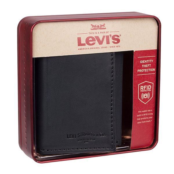 Introducir 41+ imagen men’s levi’s rfid blocking extra capacity trifold wallet