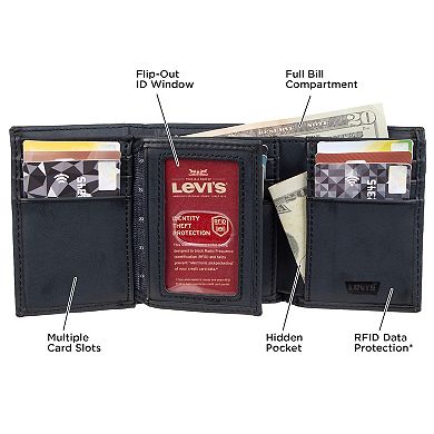 Men's Levi's RFID-Blocking Extra-Capacity Trifold Wallet