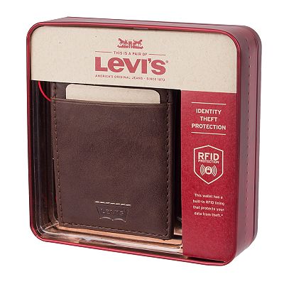 Men s Levi s RFID Blocking Front Pocket Wallet With Magnetic Money Clip