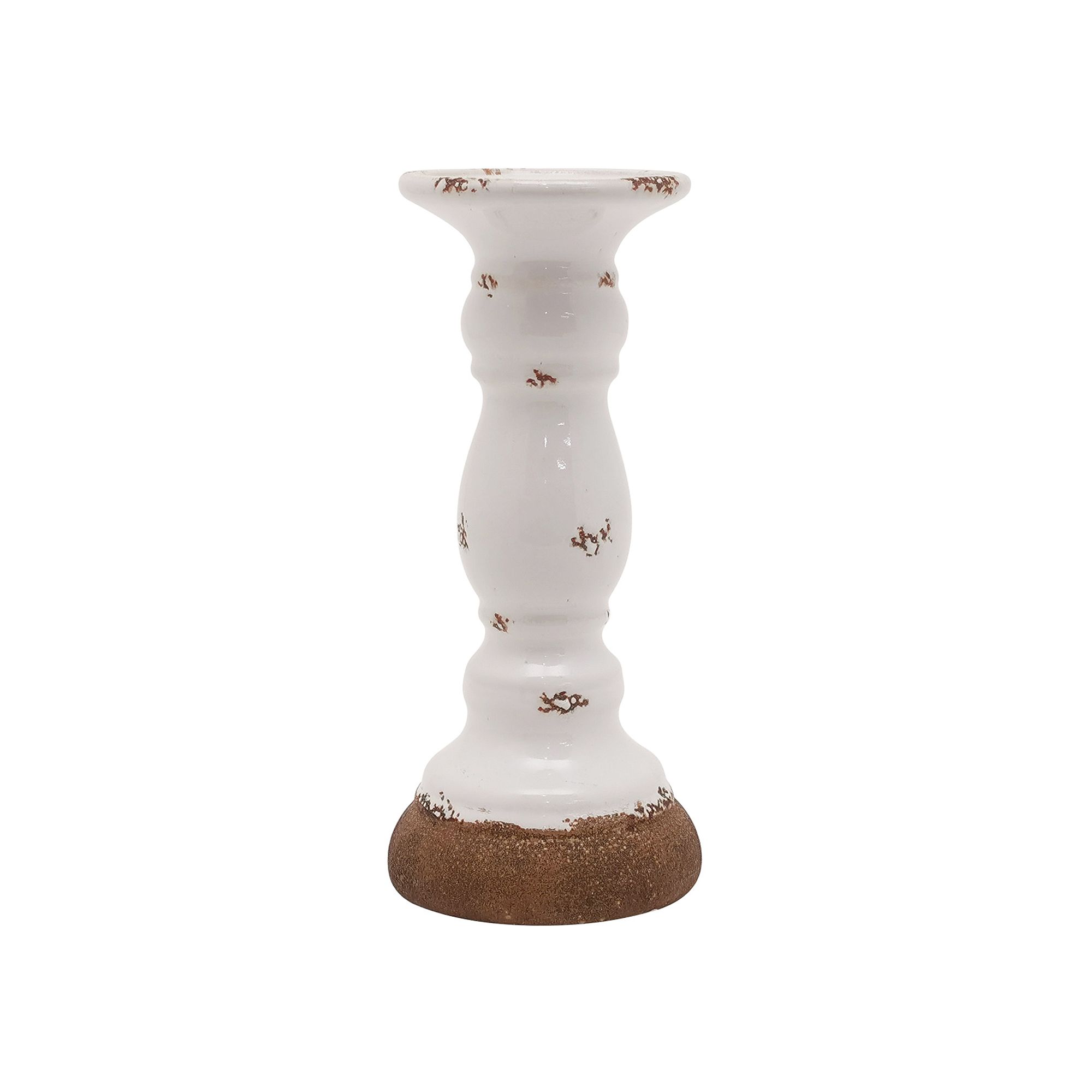Everyday Decor Large Pillar Candle Holder, White