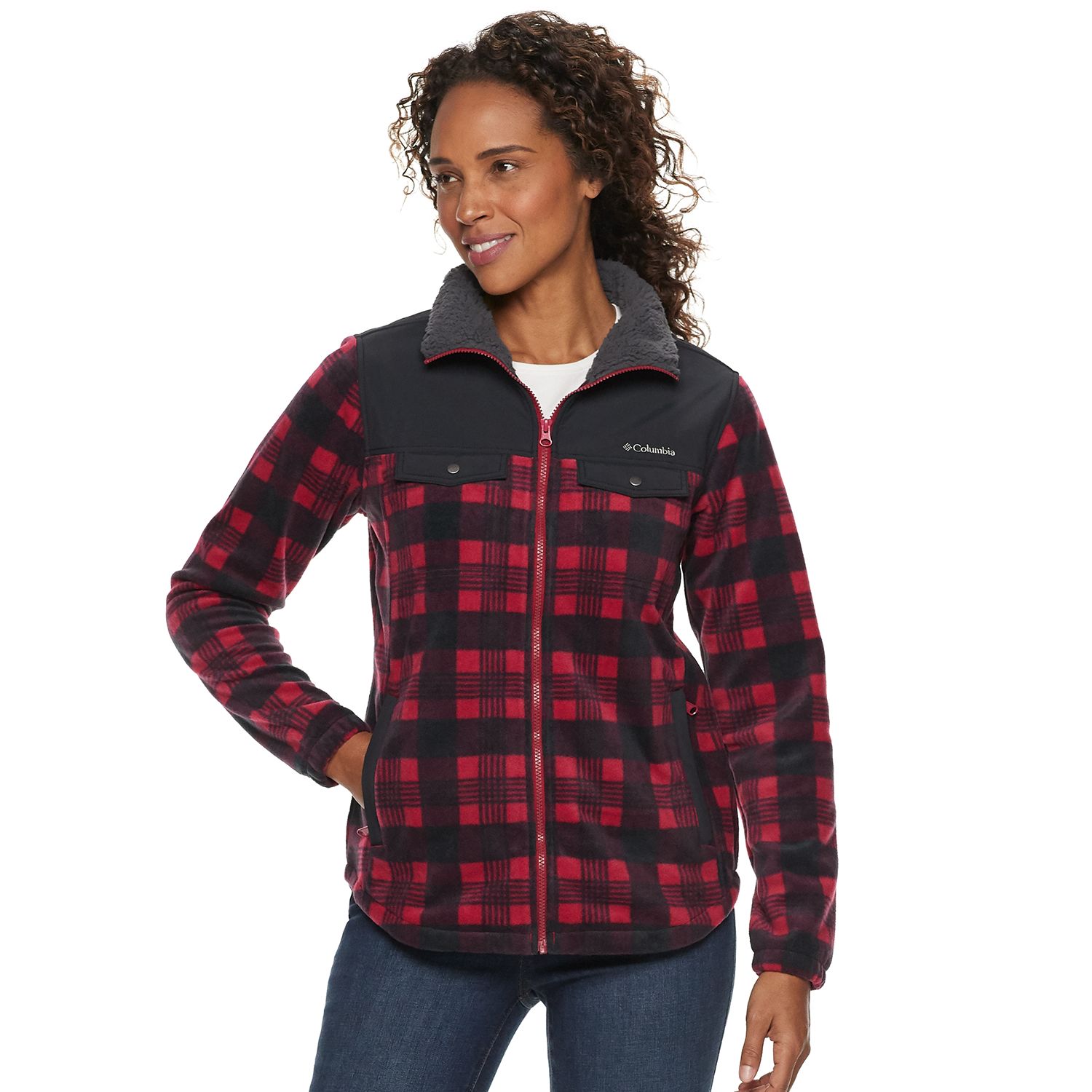 plaid columbia jacket