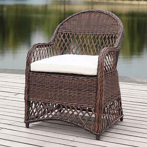 Safavieh Contemporary Indoor / Outdoor Wicker Arm Chair