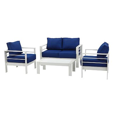 Safavieh Indoor / Outdoor Arm Chair, Loveseat & Coffee Table 4-piece Set 