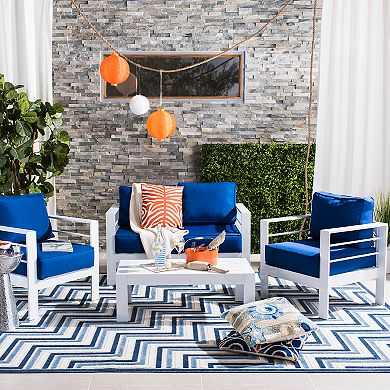 Safavieh Indoor / Outdoor Arm Chair, Loveseat & Coffee Table 4-piece Set