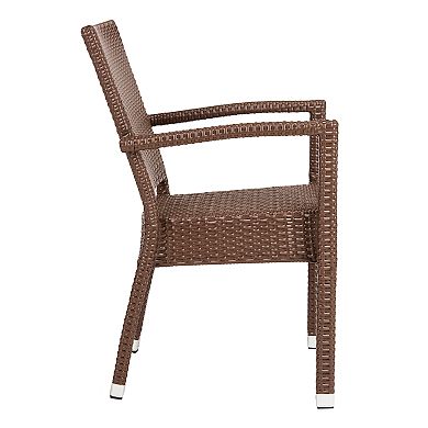 Safavieh Indoor / Outdoor Stacking Wicker Arm Chair 2-piece Set 