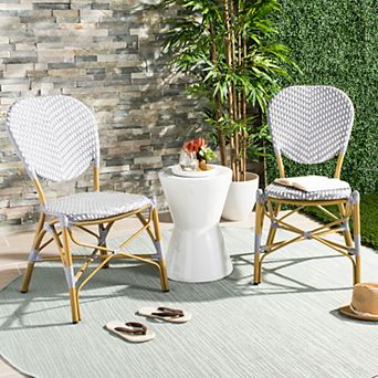Safavieh Indoor / Outdoor Herringbone Stacking Bistro Chair 2 pc Set