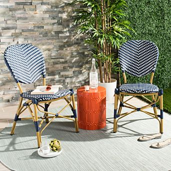 Safavieh Indoor / Outdoor Herringbone Stacking Bistro Chair 2 pc Set