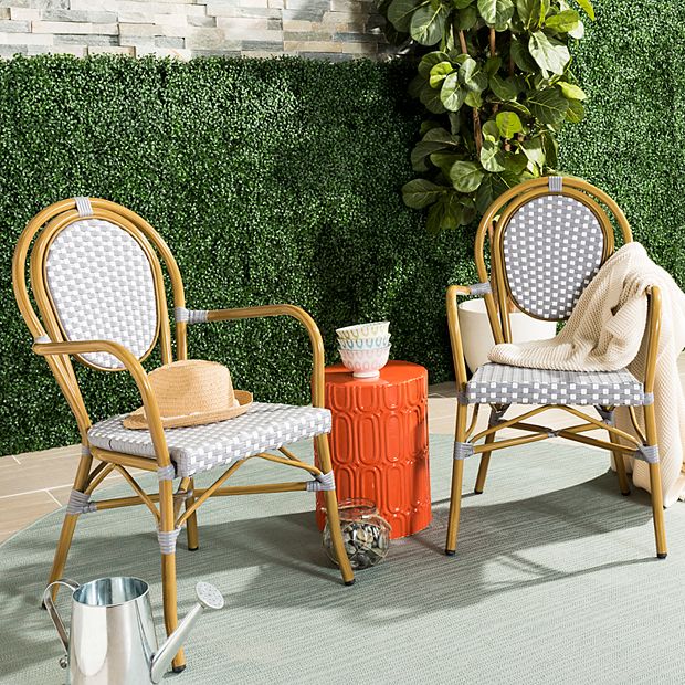 Safavieh Indoor Outdoor Bistro Arm Chair 2 piece Set