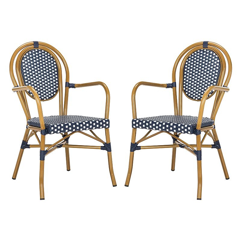 Safavieh Indoor / Outdoor Bistro Arm Chair 2-piece Set, Blue