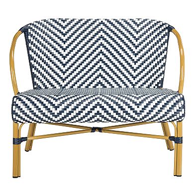 Safavieh Herringbone Indoor / Outdoor Wicker Loveseat 