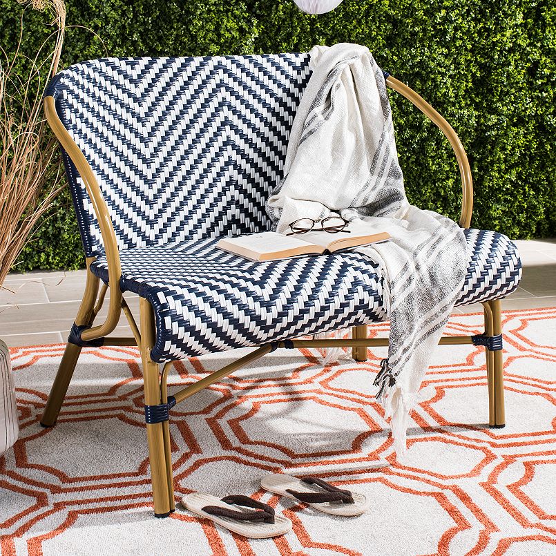 Safavieh Herringbone Indoor / Outdoor Wicker Loveseat
