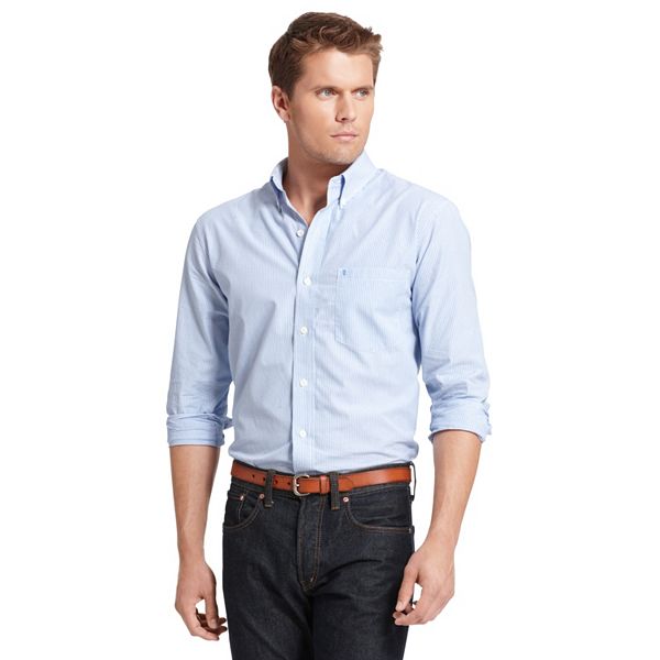 Men's IZOD Striped Casual Button-Down Shirt