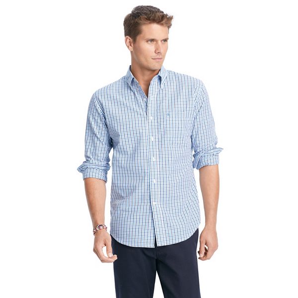 Men's IZOD Essential Tattersal Button-Down Shirt