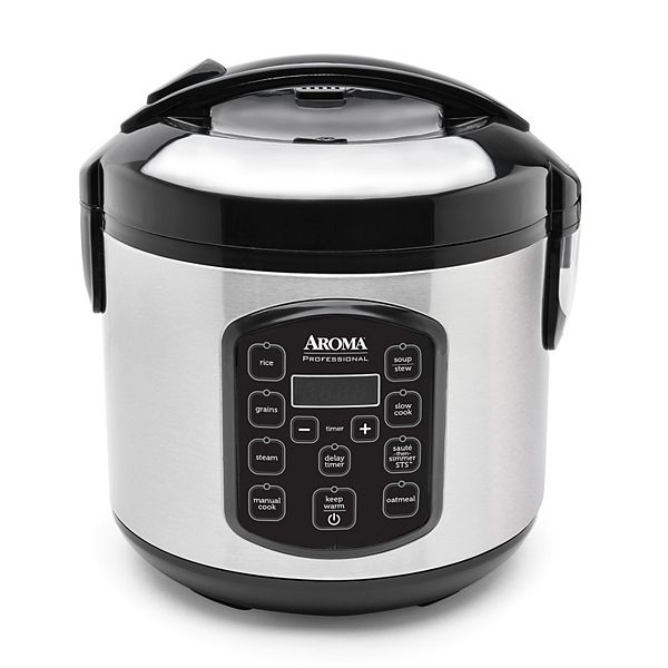 AROMA Digital Rice Cooker, 4-Cup (Uncooked) / 8-Cup (Cooked), Steamer,  Grain Cooker, Multicooker, 2 Qt, Stainless Steel Exterior, ARC-914SBD -  Yahoo Shopping