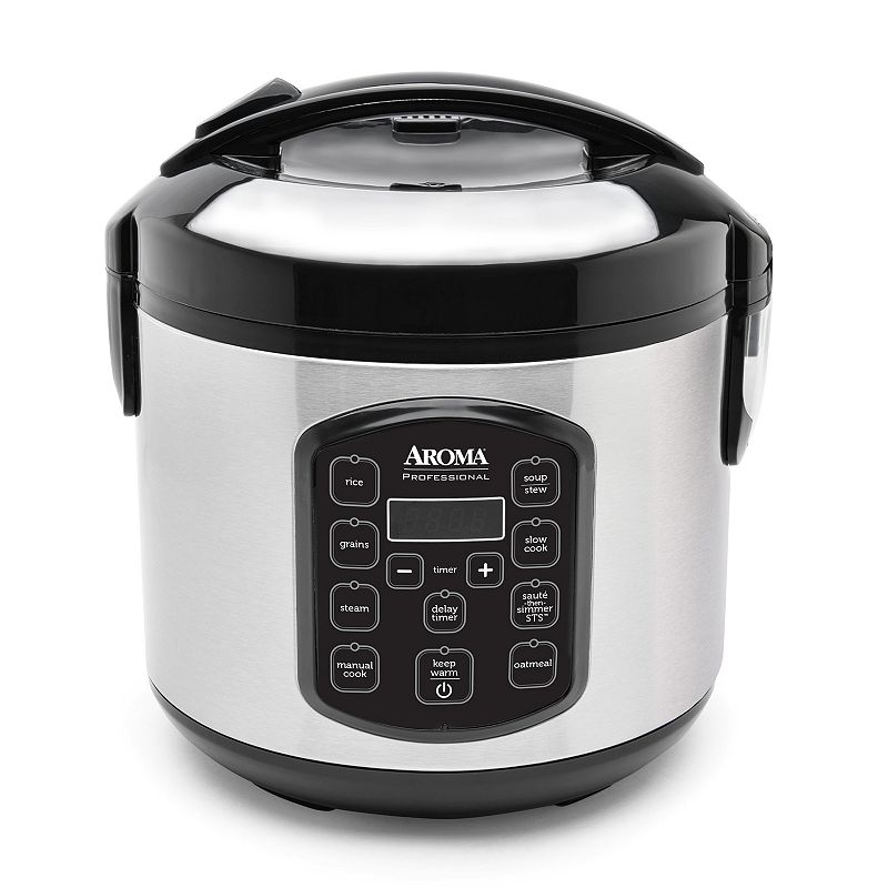 42848719 Aroma 8-Cup Stainless Steel Digital Rice Cooker &  sku 42848719