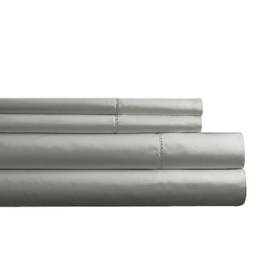 Pointehaven 525 Thread Count Cotton Sateen Sheet Set with Pillowcases