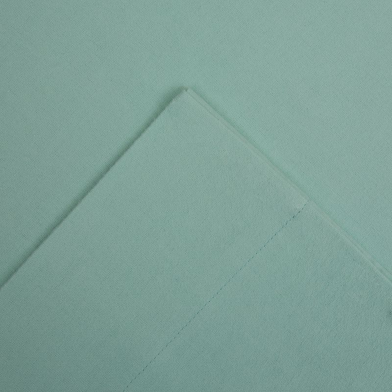 63276648 Celeste Home Cotton Flannel Sheet Set, Turquoise/B sku 63276648