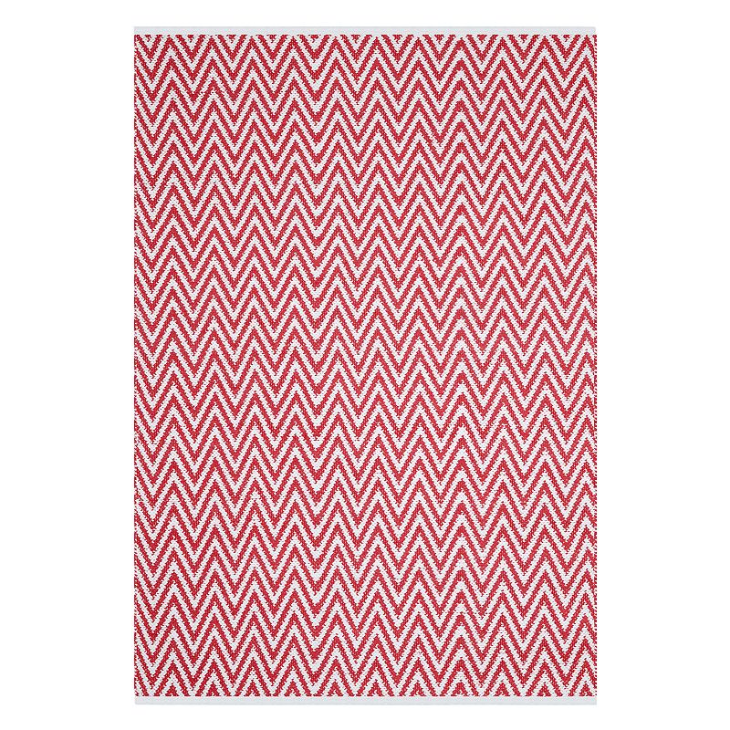 Safavieh Montauk Flynn Chevron Rug, Red, 8X10 Ft